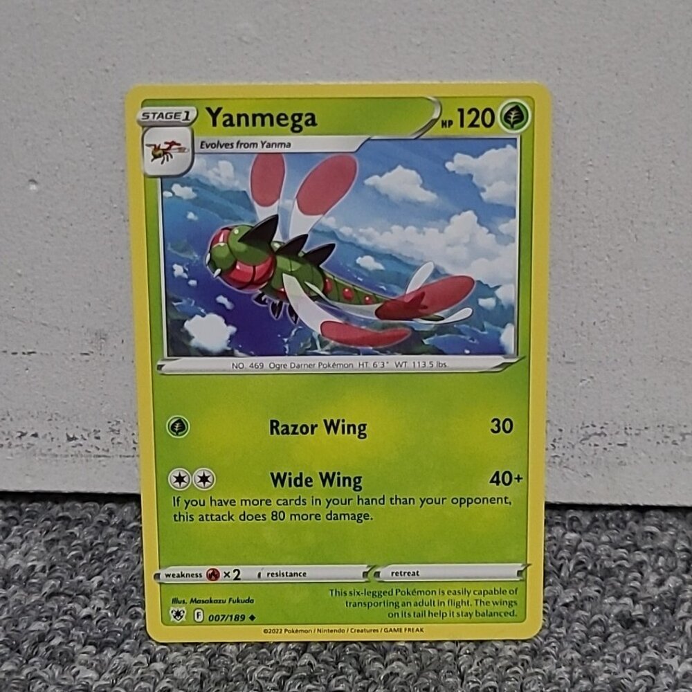 Yanmega 007/189 Pokémon Card Astral Radiance 2022 Uncommon Nice Shape